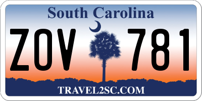 SC license plate ZOV781