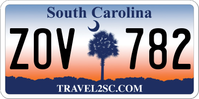 SC license plate ZOV782