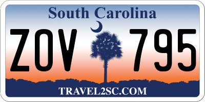 SC license plate ZOV795