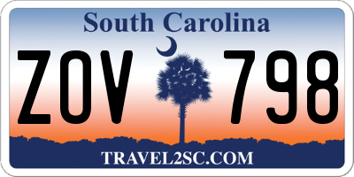 SC license plate ZOV798