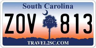 SC license plate ZOV813