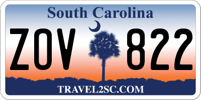 SC license plate ZOV822