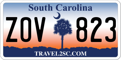 SC license plate ZOV823