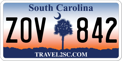 SC license plate ZOV842