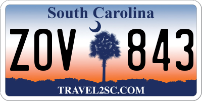 SC license plate ZOV843