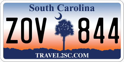 SC license plate ZOV844