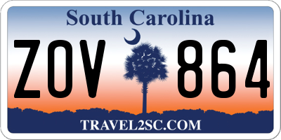 SC license plate ZOV864