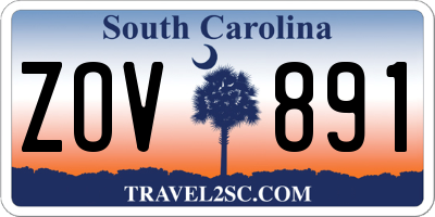 SC license plate ZOV891