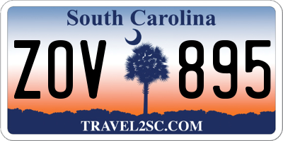 SC license plate ZOV895