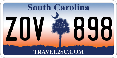 SC license plate ZOV898