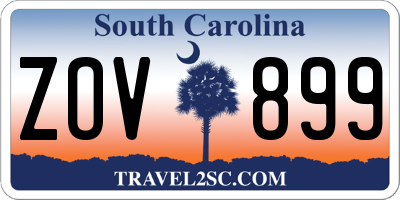 SC license plate ZOV899