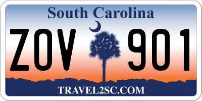 SC license plate ZOV901