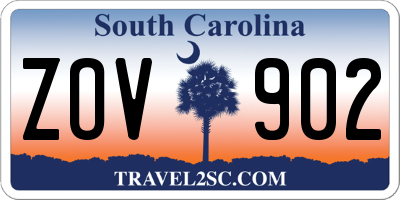 SC license plate ZOV902