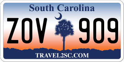 SC license plate ZOV909