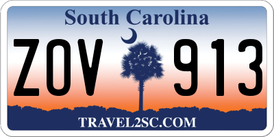 SC license plate ZOV913