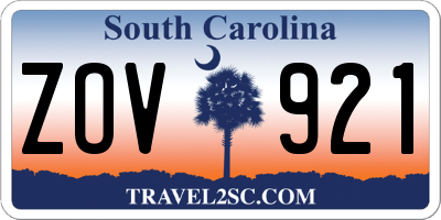 SC license plate ZOV921