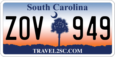 SC license plate ZOV949