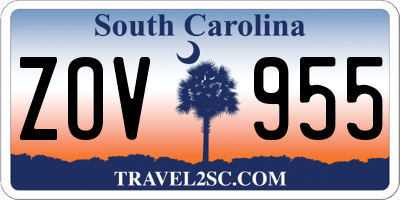 SC license plate ZOV955