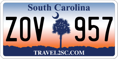 SC license plate ZOV957