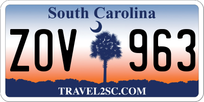 SC license plate ZOV963