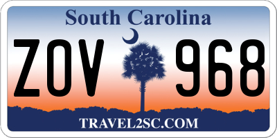 SC license plate ZOV968