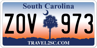 SC license plate ZOV973