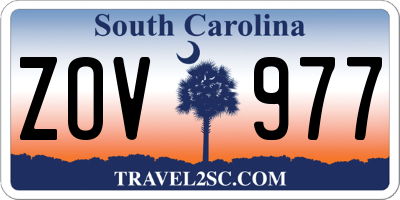 SC license plate ZOV977