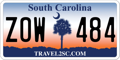 SC license plate ZOW484
