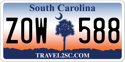 SC license plate ZOW588