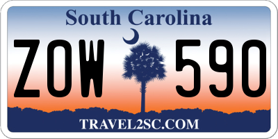 SC license plate ZOW590