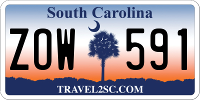 SC license plate ZOW591