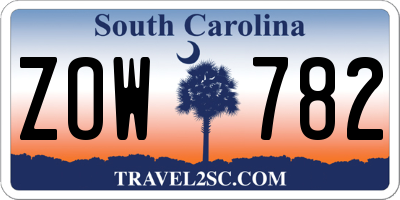 SC license plate ZOW782