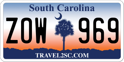 SC license plate ZOW969