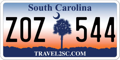 SC license plate ZOZ544