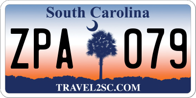 SC license plate ZPA079