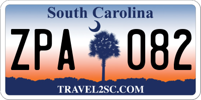 SC license plate ZPA082