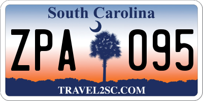 SC license plate ZPA095