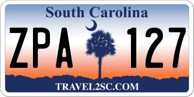 SC license plate ZPA127
