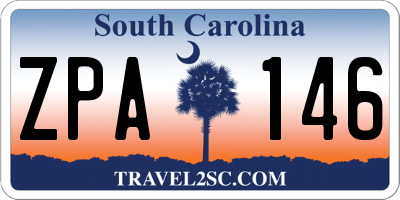 SC license plate ZPA146