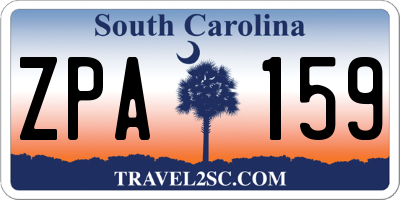 SC license plate ZPA159