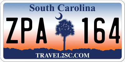 SC license plate ZPA164