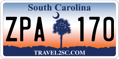 SC license plate ZPA170