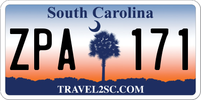 SC license plate ZPA171