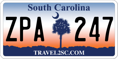 SC license plate ZPA247