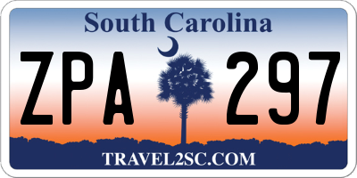 SC license plate ZPA297