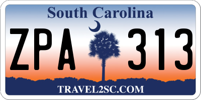 SC license plate ZPA313
