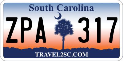 SC license plate ZPA317