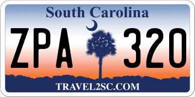 SC license plate ZPA320