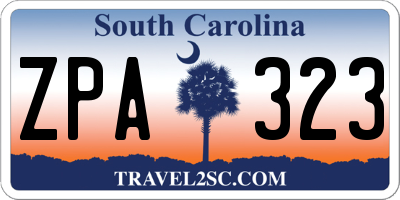 SC license plate ZPA323