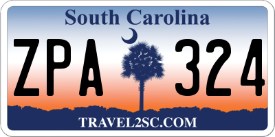 SC license plate ZPA324